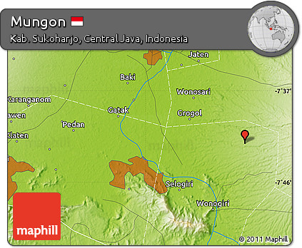 Physical Map of Mungon