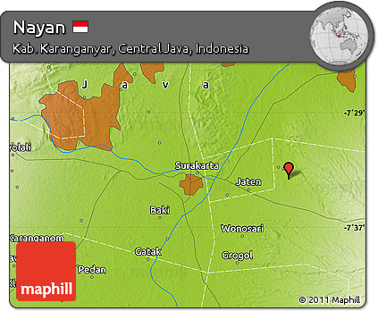 Physical Map of Nayan