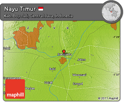 Physical Map of Nayu Timur