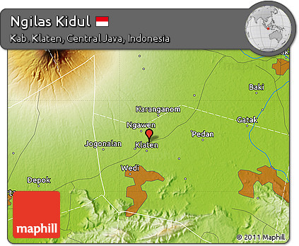 Physical Map of Ngilas Kidul