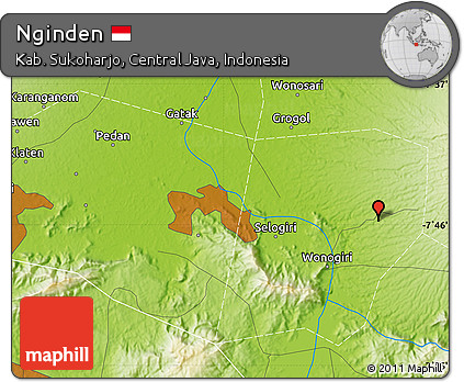 Physical Map of Nginden