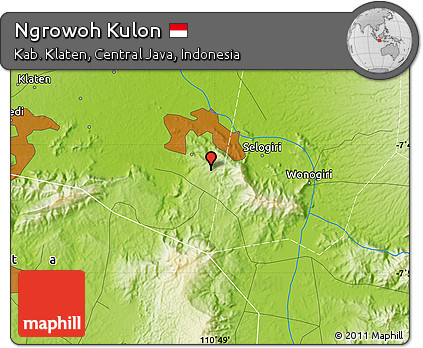 Physical Map of Ngrowoh Kulon