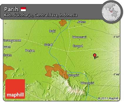 Physical Map of Parih