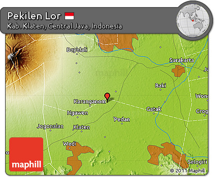 Physical Map of Pekilen Lor