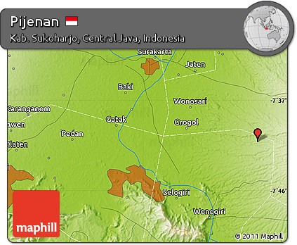 Physical Map of Pijenan