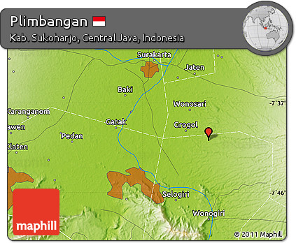 Physical Map of Plimbangan