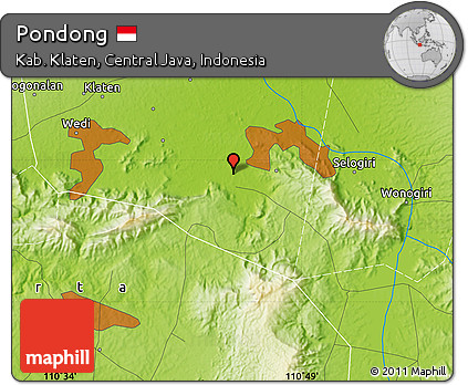 Physical Map of Pondong