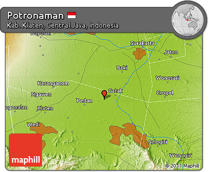 Physical Map of Potronaman