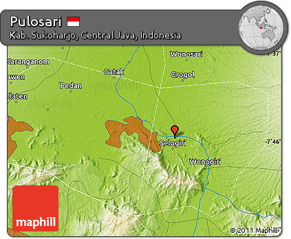 Physical Map of Pulosari
