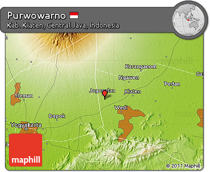Physical Map of Purwowarno