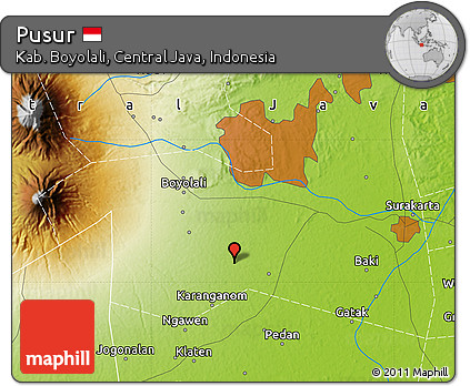 Physical Map of Pusur