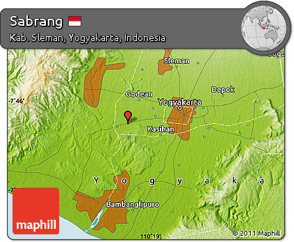 Physical Map of Sabrang