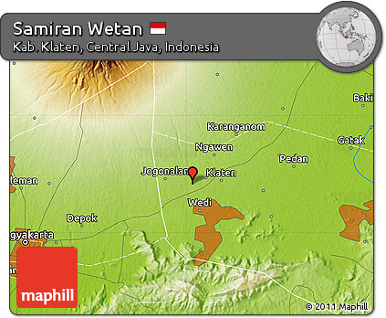 Physical Map of Samiran Wetan