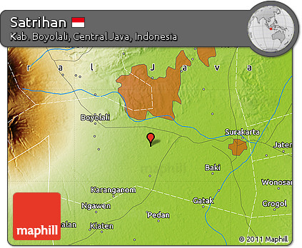 Physical Map of Satrihan