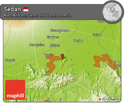 Physical Map of Sedan