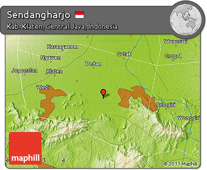 Physical Map of Sendangharjo