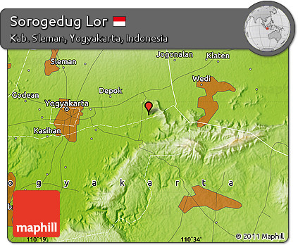 Physical Map of Sorogedug Lor