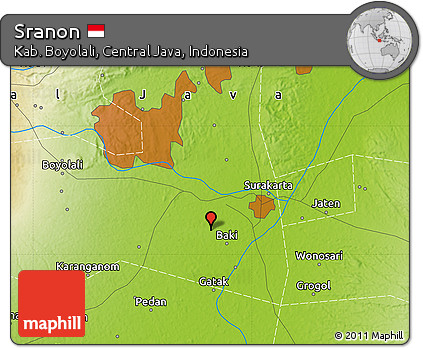Physical Map of Sranon