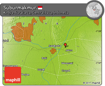 Physical Map of Suburmakmur