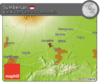 Physical Map of Sumbersari