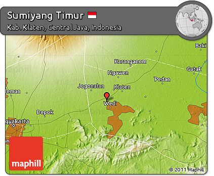 Physical Map of Sumiyang Timur