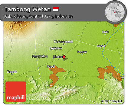 Physical Map of Tambong Wetan