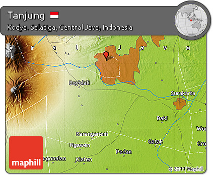 Physical Map of Tanjung