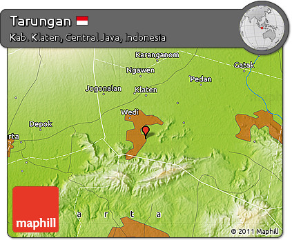 Physical Map of Tarungan