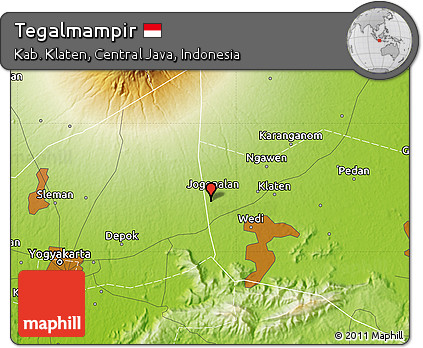 Physical Map of Tegalmampir