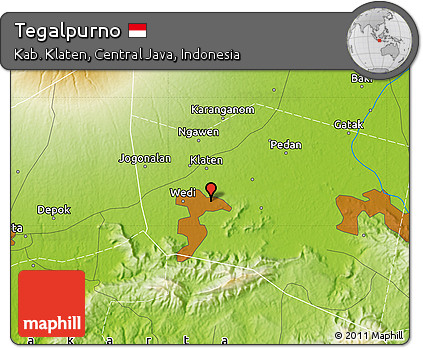 Physical Map of Tegalpurno
