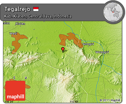 Physical Map of Tegalrejo
