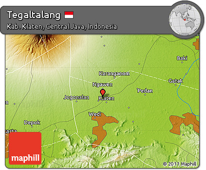 Physical Map of Tegaltalang