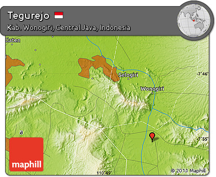 Physical Map of Tegurejo