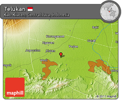 Physical Map of Telukan