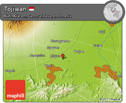 Physical Map of Tojiwan