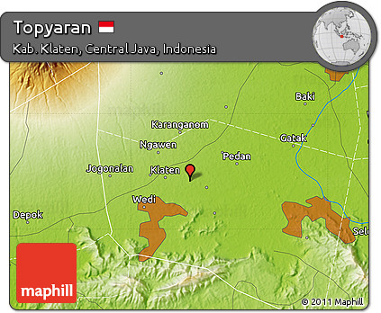Physical Map of Topyaran