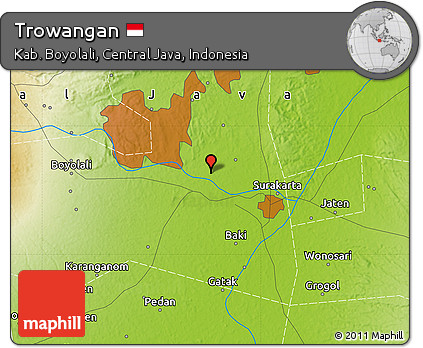Physical Map of Trowangan