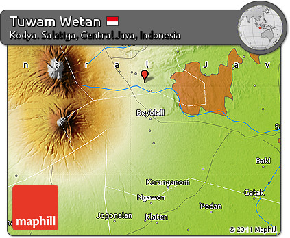 Physical Map of Tuwam Wetan