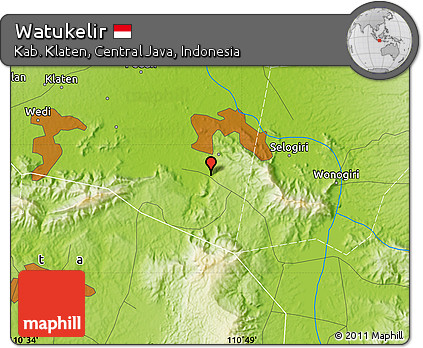 Physical Map of Watukelir