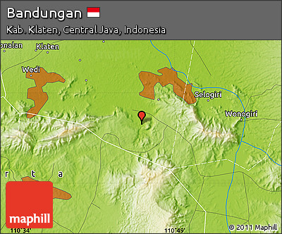 Physical Map of Bandungan