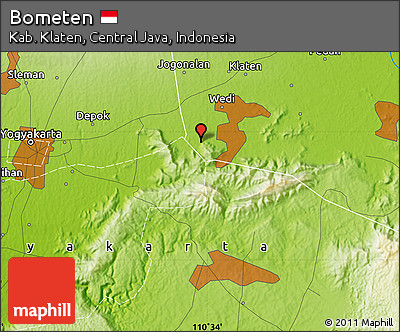 Physical Map of Bometen