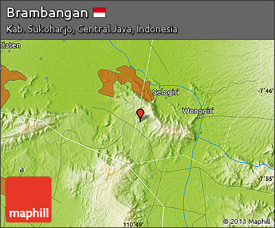 Physical Map of Brambangan