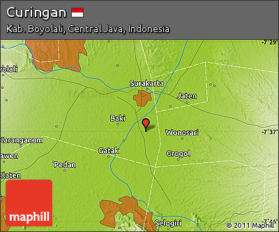 Physical Map of Curingan