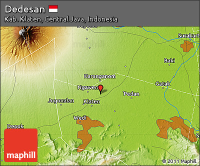 Physical Map of Dedesan