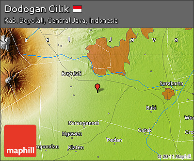 Physical Map of Dodogan Cilik