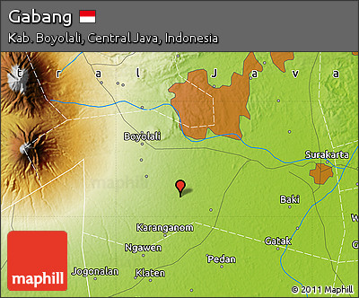 Physical Map of Gabang