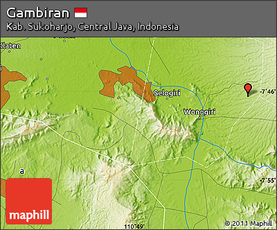 Physical Map of Gambiran