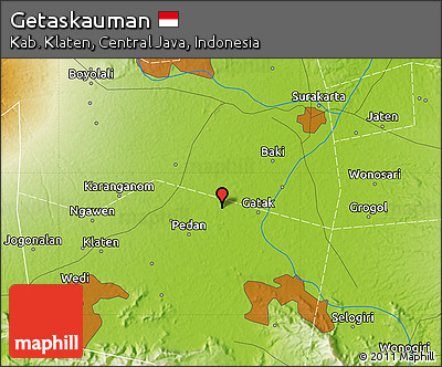 Physical Map of Getaskauman