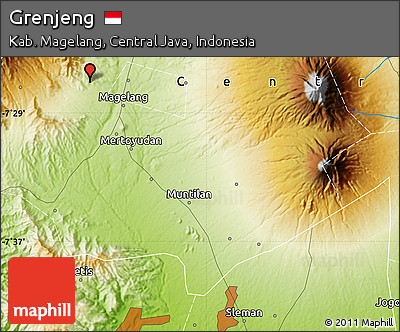 Physical Map of Grenjeng