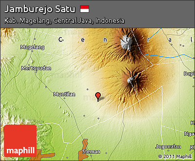 Physical Map of Jamburejo Satu